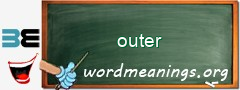 WordMeaning blackboard for outer